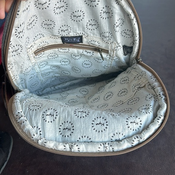 Myra backpack EUC canvas and leather - Picture 4 of 7